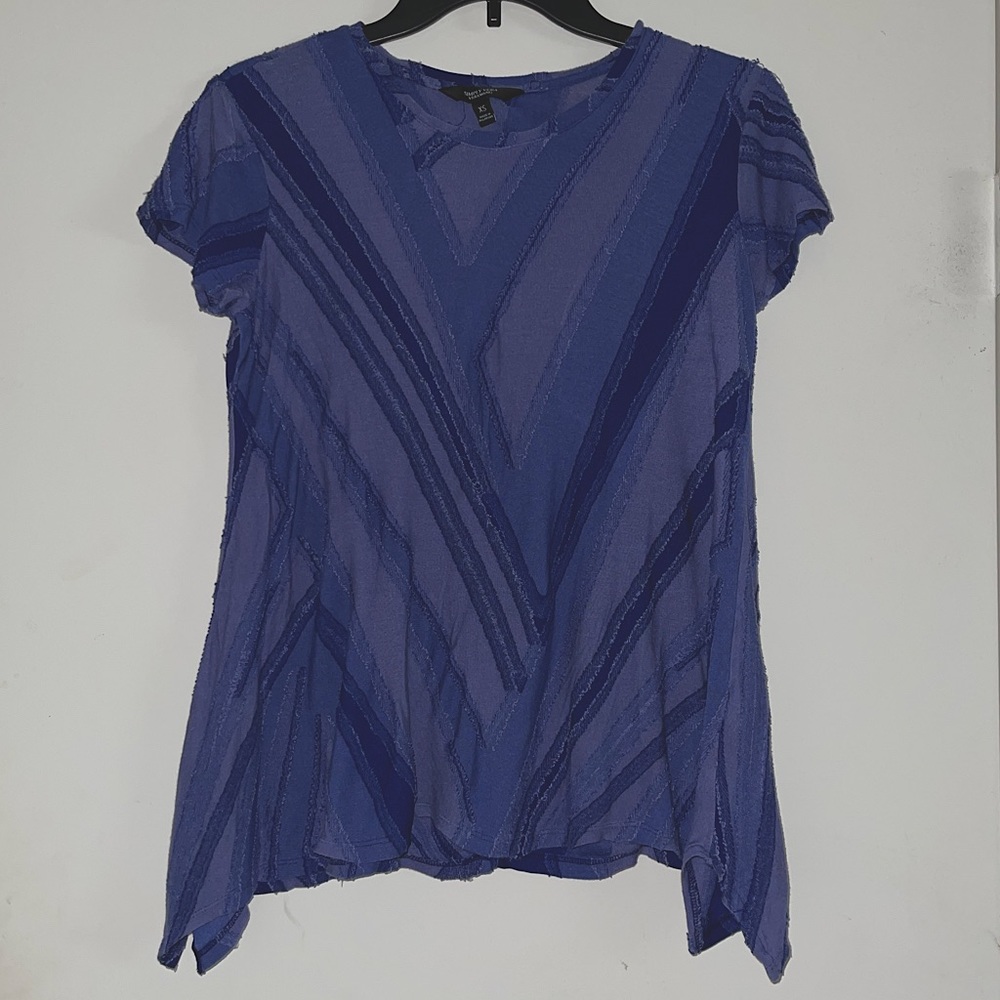 Simply Vera Verawang Flowy Purple Shirt